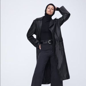 Long faux leather trench, limited edition by Zara
